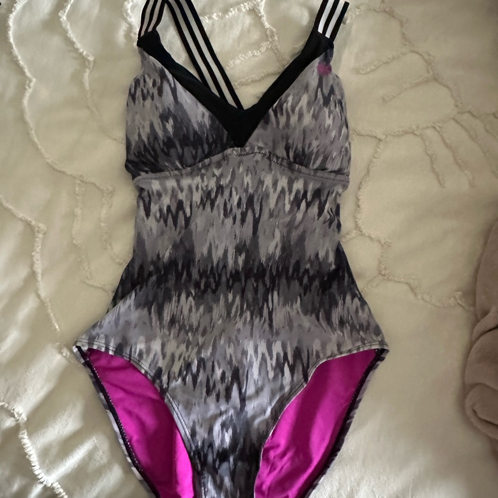 ZeroXposur Black and Pink One Piece Swimsuit